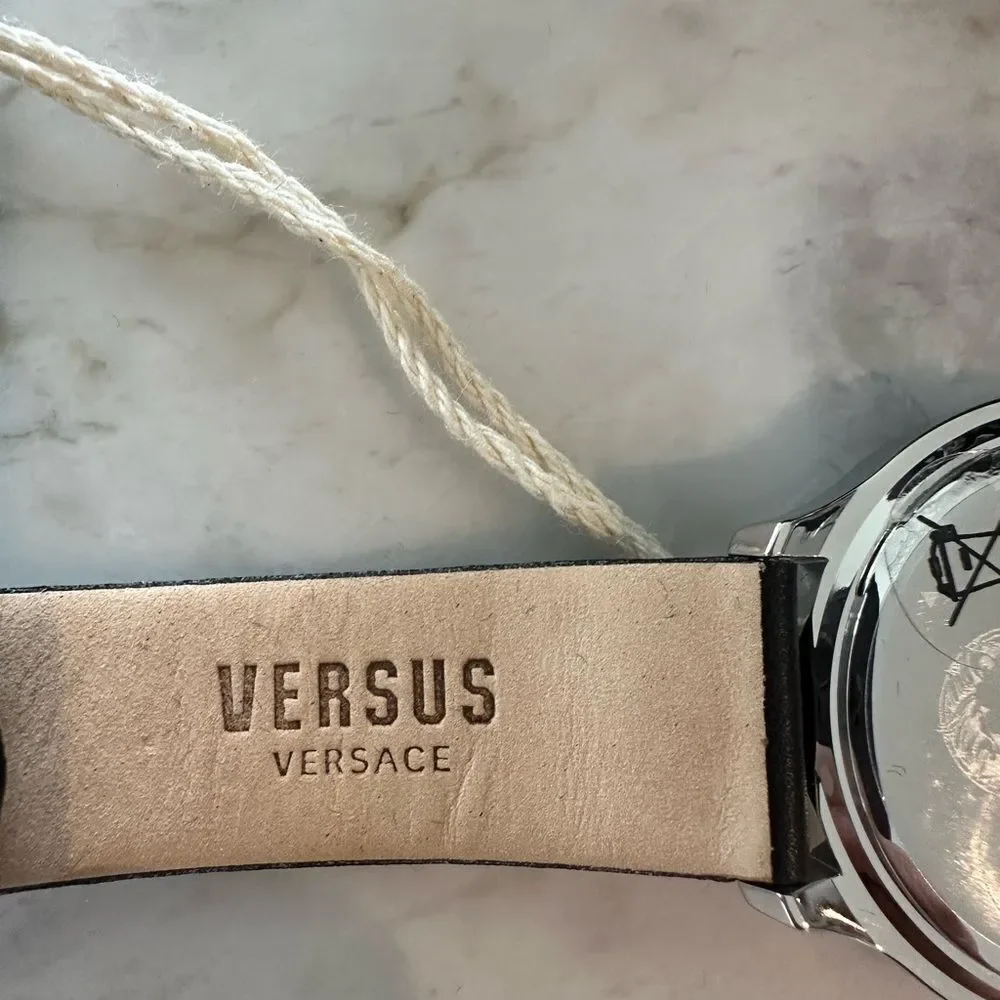 Versus Versace Metallic Timepiece with Lion Emblem Box